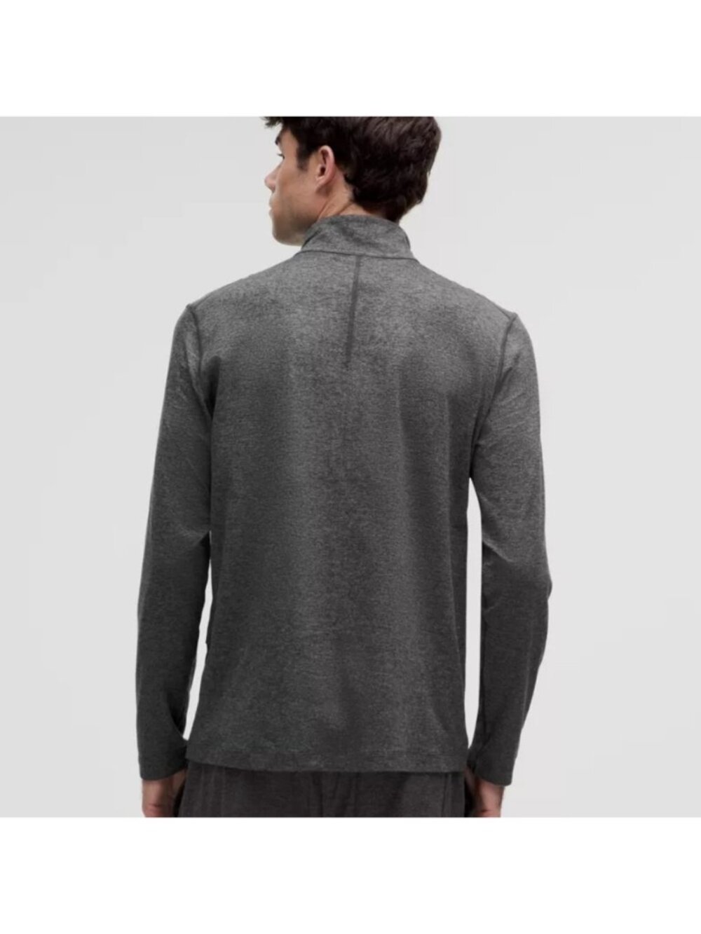 Lululemon Soft Jersey Half Zip Heathered Black/Heathered Graphite Grey - Picture 2 of 8